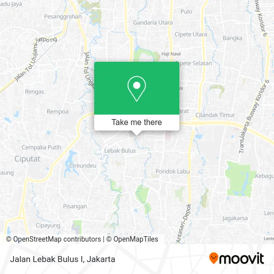 Jalan Lebak Bulus I map
