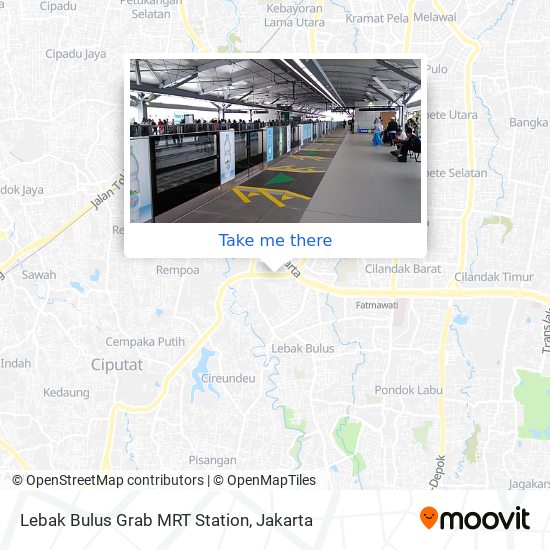 Lebak Bulus Grab MRT Station map