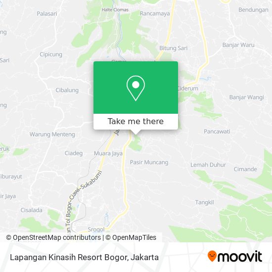 Lapangan Kinasih Resort Bogor map