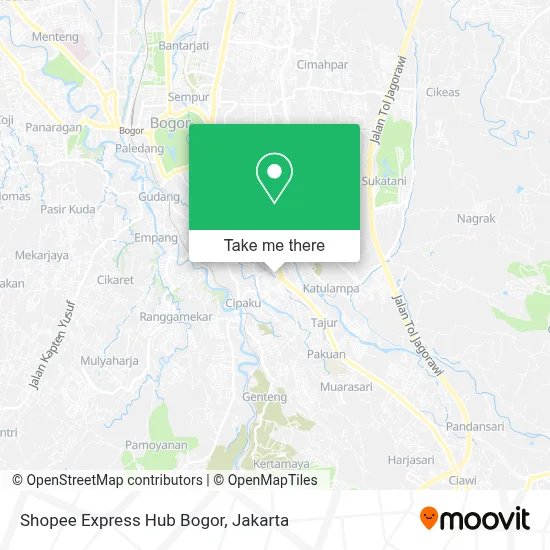 Shopee Express Hub Bogor map