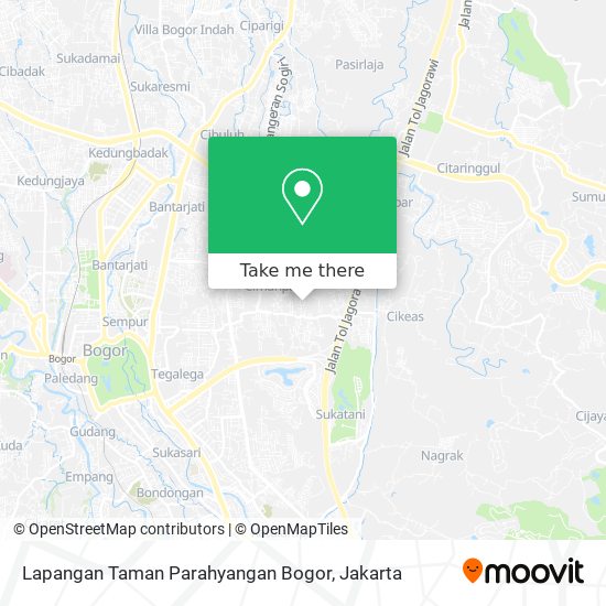 Lapangan Taman Parahyangan Bogor map