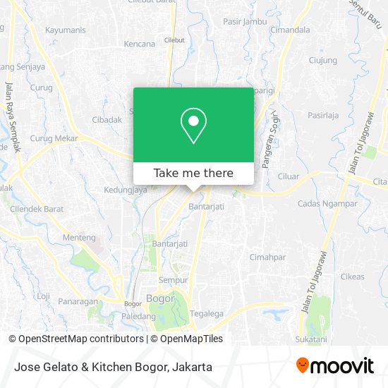 Jose Gelato & Kitchen Bogor map