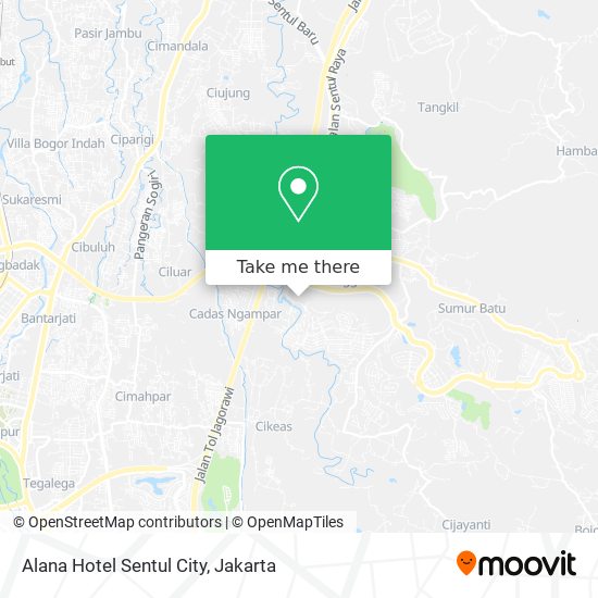 Alana Hotel Sentul City map