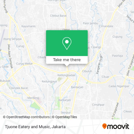 Tjuone Eatery and Music map