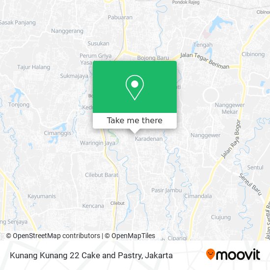 Kunang Kunang 22 Cake and Pastry map