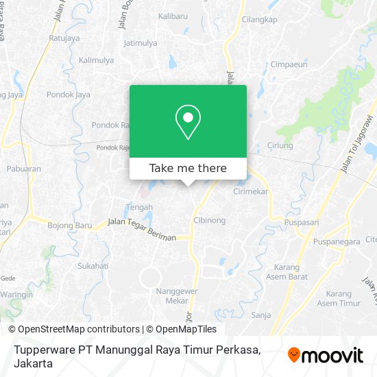 Tupperware PT Manunggal Raya Timur Perkasa map