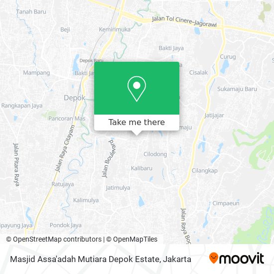 Masjid Assa'adah Mutiara Depok Estate map