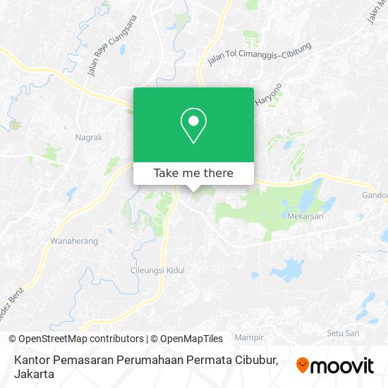 Kantor Pemasaran Perumahaan Permata Cibubur map