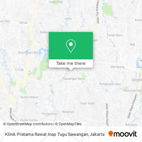 Klinik Pratama Rawat Inap Tugu Sawangan map