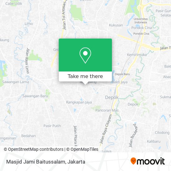 Masjid Jami Baitussalam map