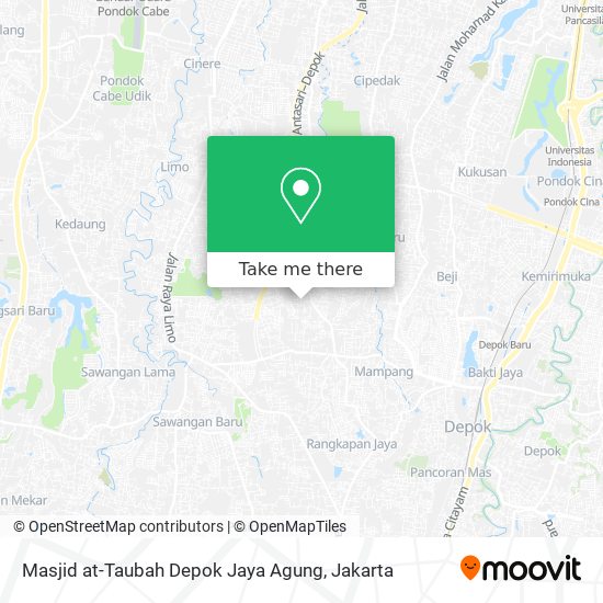 Masjid at-Taubah Depok Jaya Agung map