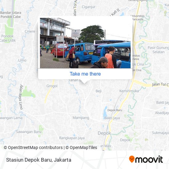 Stasiun Depok Baru map