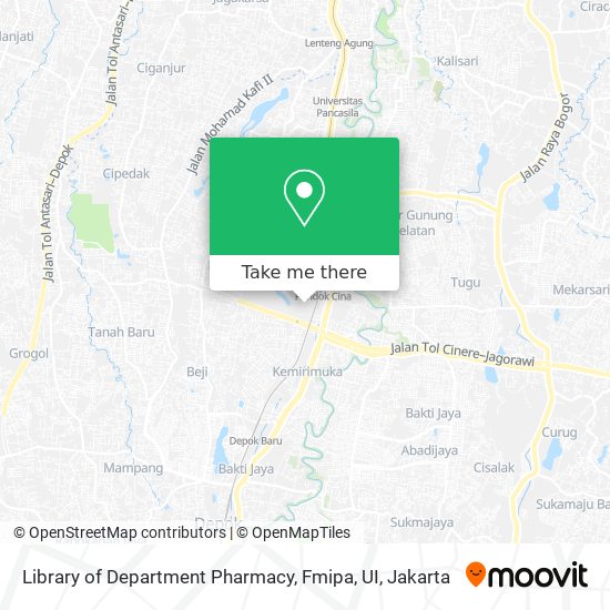 Library of Department Pharmacy, Fmipa, UI map