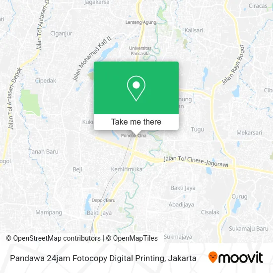 Pandawa 24jam Fotocopy Digital Printing map