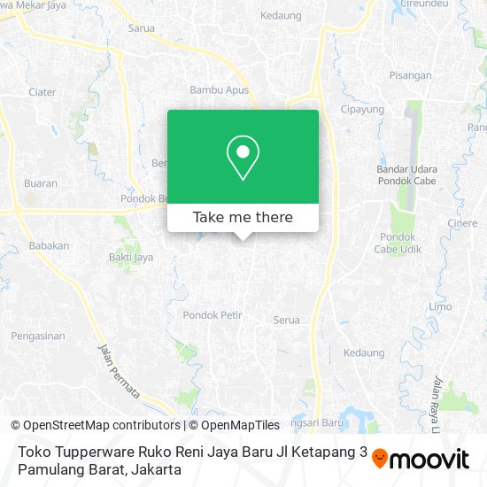 Toko Tupperware Ruko Reni Jaya Baru Jl Ketapang 3 Pamulang Barat map