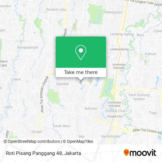 Roti Pisang Panggang 48 map