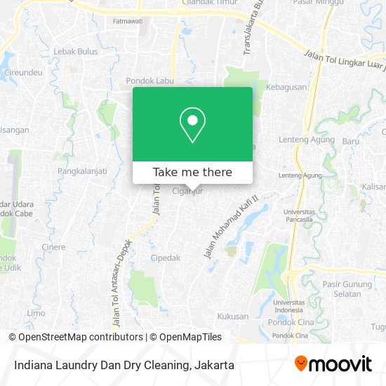 Indiana Laundry Dan Dry Cleaning map