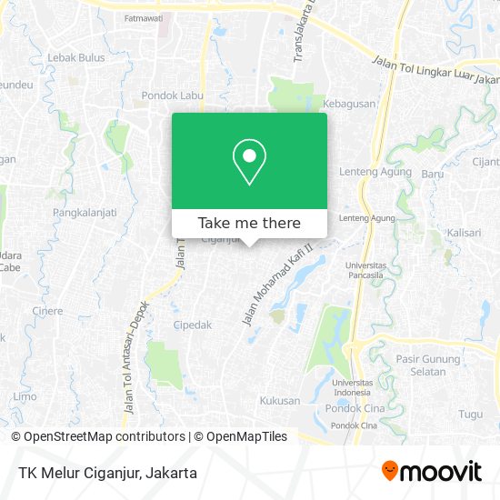 TK Melur Ciganjur map