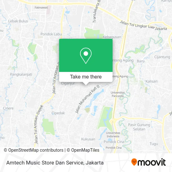 Amtech Music Store Dan Service map