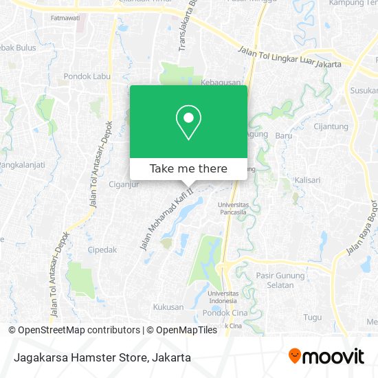 Jagakarsa Hamster Store map