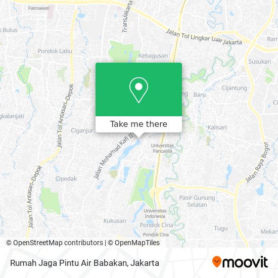 Rumah Jaga Pintu Air Babakan map