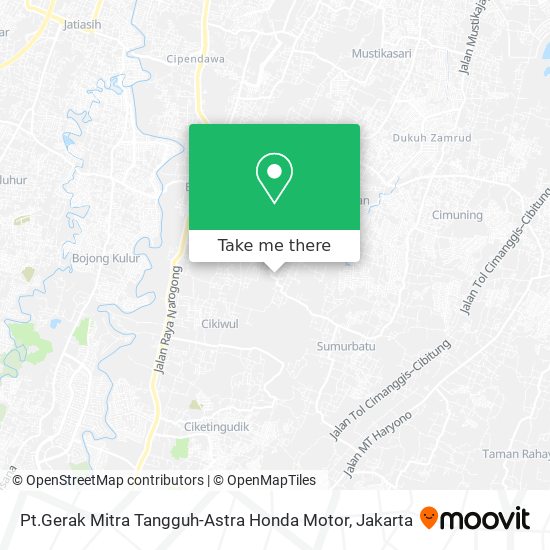 Pt.Gerak Mitra Tangguh-Astra Honda Motor map