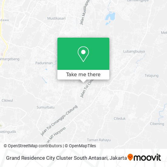 Grand Residence City Cluster South Antasari map