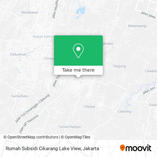 Rumah Subsidi Cikarang Lake View map