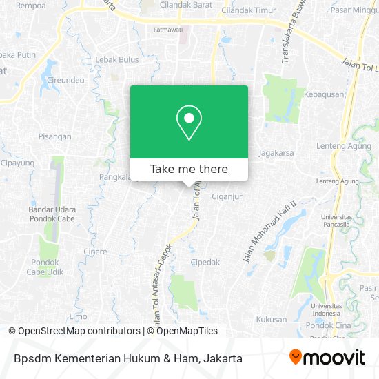 Bpsdm Kementerian Hukum & Ham map