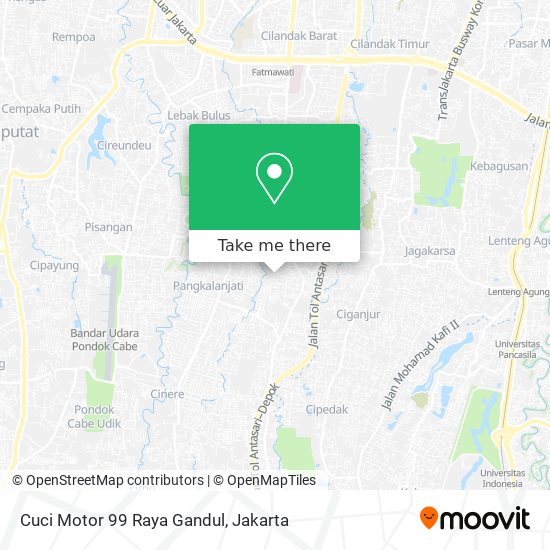 Cuci Motor 99 Raya Gandul map