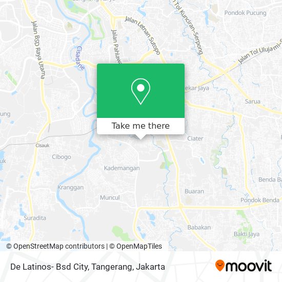 De Latinos- Bsd City, Tangerang map