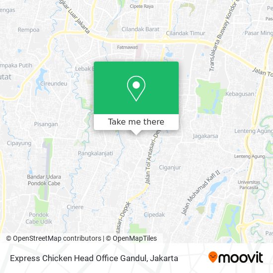 Express Chicken Head Office Gandul map