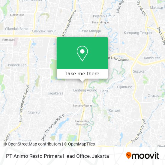 PT Animo Resto Primera Head Office map