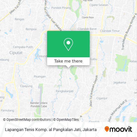 Lapangan Tenis Komp. al Pangkalan Jati map