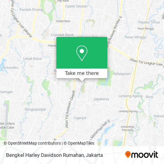Bengkel Harley Davidson Rumahan map