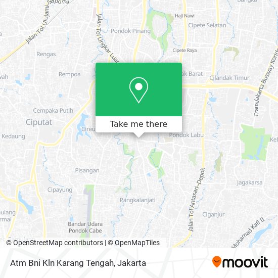 Atm Bni Kln Karang Tengah map