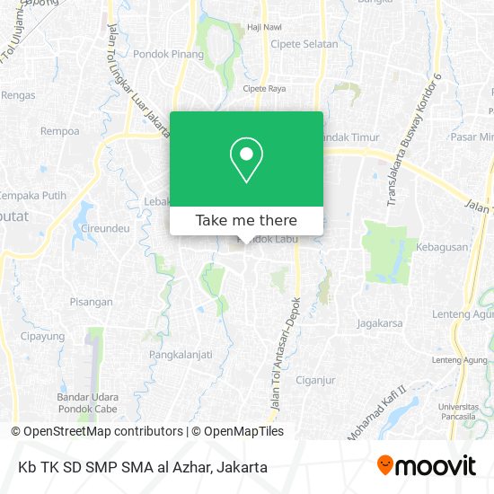 Kb TK SD SMP SMA al Azhar map