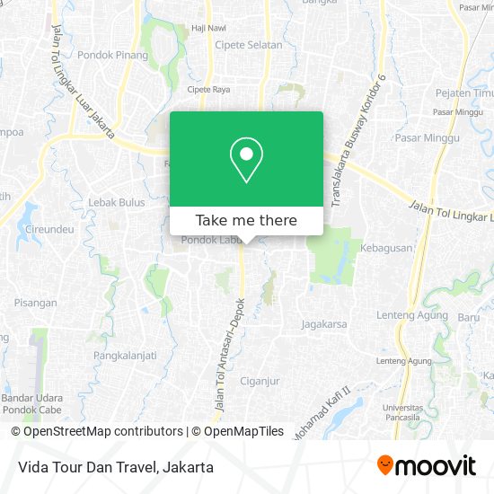 Vida Tour Dan Travel map