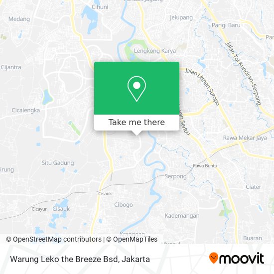 Warung Leko the Breeze Bsd map