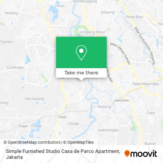 Simple Furnished Studio Casa de Parco Apartment map