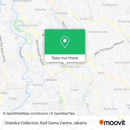 Chandra Collection, Bsd Gema Centre map