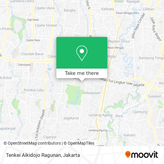 Tenkei Aikidojo Ragunan map