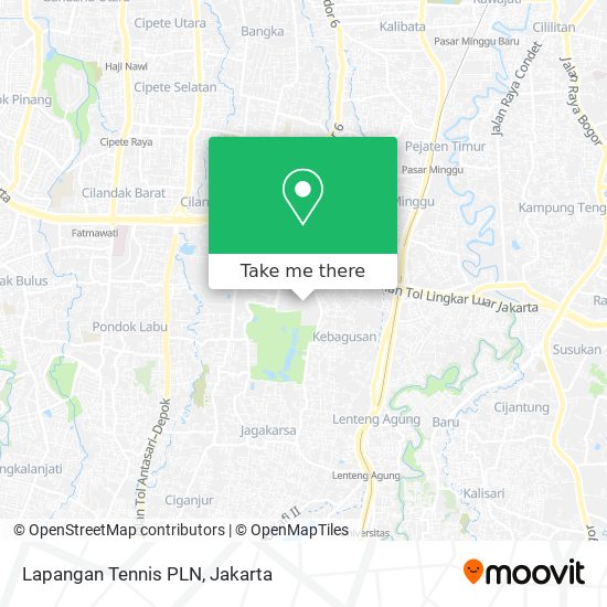 Lapangan Tennis PLN map