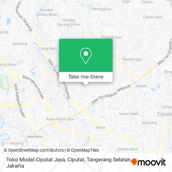 Toko Model Ciputat Jaya, Ciputat, Tangerang Selatan map