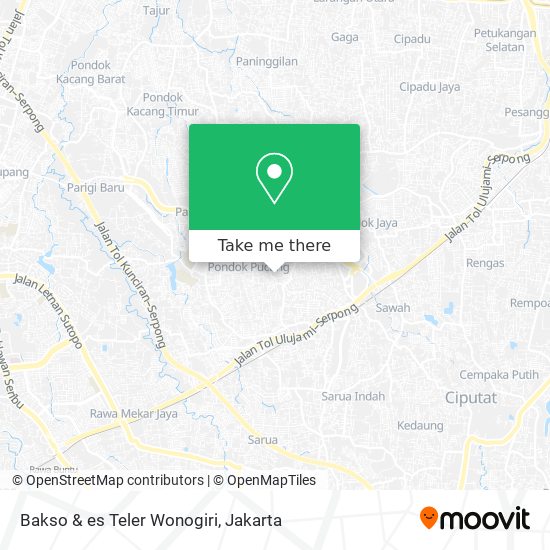 Bakso & es Teler Wonogiri map