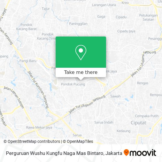 Perguruan Wushu Kungfu Naga Mas Bintaro map