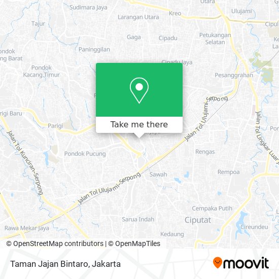 Taman Jajan Bintaro map