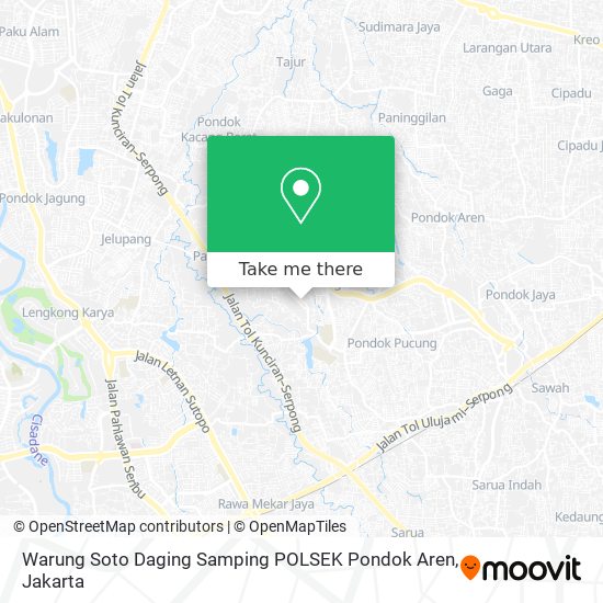 Warung Soto Daging Samping POLSEK Pondok Aren map