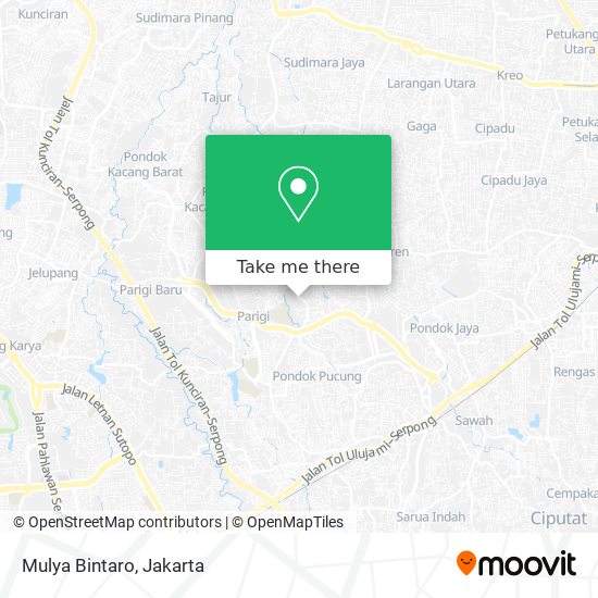 Mulya Bintaro map