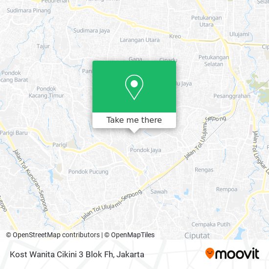 Kost Wanita Cikini 3 Blok Fh map